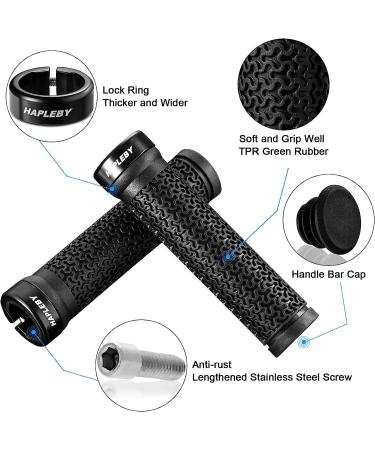 Hapleby Premium Single Lock-on Bike Grips with Anti-Slip - Mountain Bicycle Handlebar Grips - 2PCS Screw and Allen Wrench Included - Buy Online on GoSupps.com