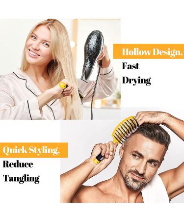 HIPPIH Detangling Brush 2 Pack - Boar Bristle Hair Brush for Women, Men & Kids - Ideal for Wet or Dry Hair - Adds Shine and Smoothness - Green - Buy Online on GoSupps.com