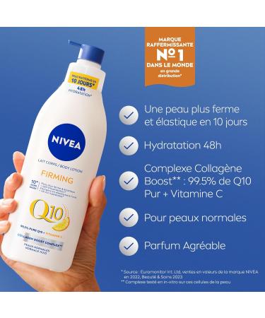 NIVEA Q10 Firming Body Lotion 48H (1x 250ml) - Hydrating Body Lotion Enriched with Co-Enzyme Q10 & Vitamin C - Firming Moistu - Buy Online on GoSupps.com