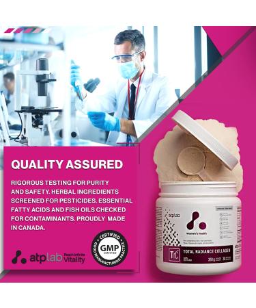 ATP LAB Total Radiance Collagen Powder - Unflavoured 360g | Premium Vegan Hydrolyzed Collagen for Skin Hair & Nails - International Shipping - Buy Online on GoSupps.com