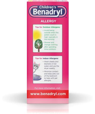 Pharmapacks Children's Benadryl Allergy Liquid Cherry 8 oz (Pack of 4) - Buy Online on GoSupps.com