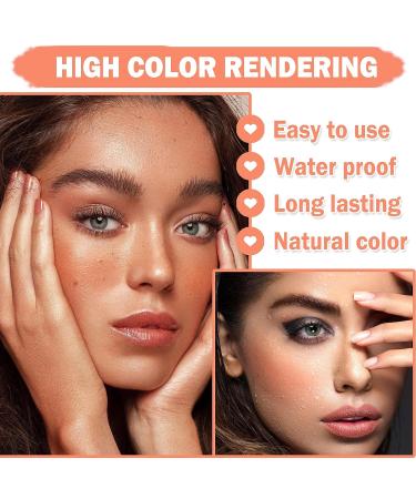 3-in-1 Cream Blush Stick - Coral Orange | Multi-Use Cheek, Lip, and Eyeshadow Makeup | Waterproof & Long Lasting with Brush - Buy Online on GoSupps.com