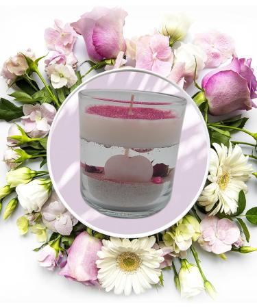 Gelwachs Fragrance Candle Rose Kit | Premium Soy Wax & Rose Quartz Heart Crystal | Perfect Home Decor Gift - Buy Online on GoSupps.com