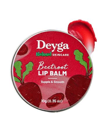 Deyaga Beetroot Lip Balm | Lip Care | For Dry & Chapped Lips | For Pigmented Lips | For Women & Men (Classic Lip Balm) 1 Count Red