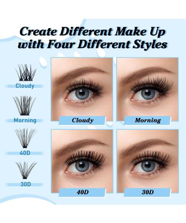 KevKev 540 Pcs D Curl Individual Lash Clusters | Wispy & Natural Look | DIY Extensions | 4 Styles (D-Mix 8-16mm) - Buy Online on GoSupps.com