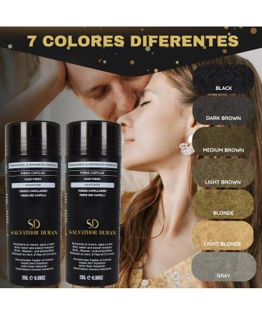 Salvathor Duran Hair Fibres - 2x25g Bottle - Hair Thickening Products for Men - Hair Fibres for Thinning Hair - Hair Thickener Full Kit for Men and Women - Hair Building Fibres Powder (Medium Brown) - Buy Online on GoSupps.com