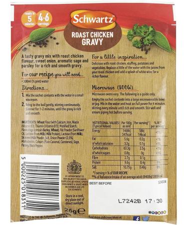  Schwartz Schwartz Roast Chicken Gravy Mix 24 x 26 g - Buy Online on GoSupps.com