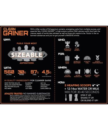Clean Gainer Cookies and Cream - 10lb - Buy Online on GoSupps.com