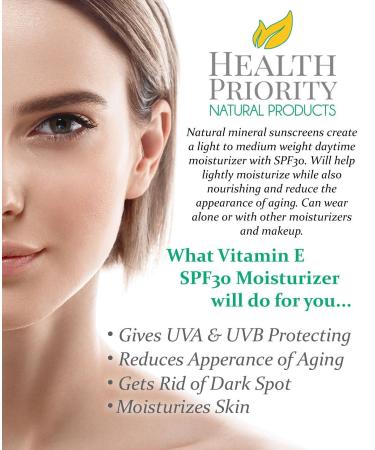 Organic Daily Moisturizer with SPF and Vitamin E Oil | Anti-Aging Hydrating Lotion for Face | 1 Fl Oz - Buy Online on GoSupps.com