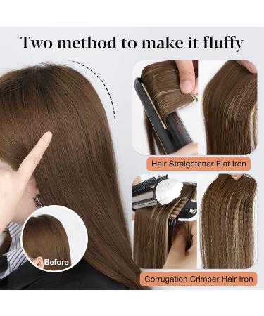 FORCUTEU Short Dark Brown Hair Toppers 4PCS - Clip in Hair Extensions for Extra Volume - Daily Use Hairpieces 4 & 8 Extensions - Buy Online on GoSupps.com