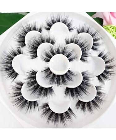 Veleasha 5D Faux Mink Handmade False Eyelashes - 7 Pairs Dubai | Luxurious Volume & Natural Fluffy Lashes - Buy Online on GoSupps.com