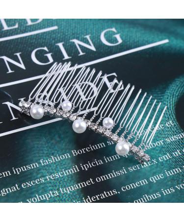 Aneneiceera Bride Wedding Crystal Hair Comb Clip - Silver Rhinestone Bridal Hair Piece - Buy Online on GoSupps.com