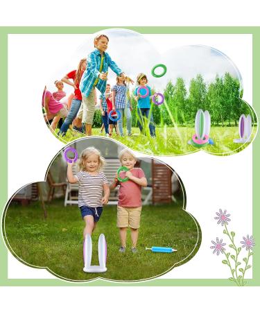 Easter Outdoor Party Game Set: Bunny Potato Sack Race, Relay Race Bands, Ring Toss, Headband, Stickers - Easter Party Favor & Egg Hunt Game - Buy Online on GoSupps.com