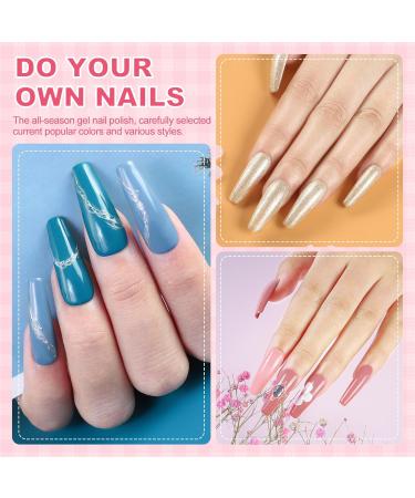 PEACECOLOR Gel Nail Starter Kit with Nail Lamp and Drill 35 Colours Soak Off Gel Nail Polish Set with Golden Silver Matte Top Coat Manicure Tools Nail Kits Full Set for Beginners Women Home DIY A1 - Buy Online on GoSupps.com