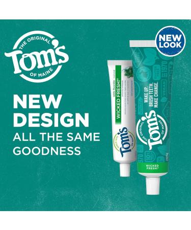 Toms of Maine Wicked Fresh Fluoride Toothpaste - Cool Peppermint 4.7 oz | Natural Oral Care for Fresh Breath - Buy Online on GoSupps.com