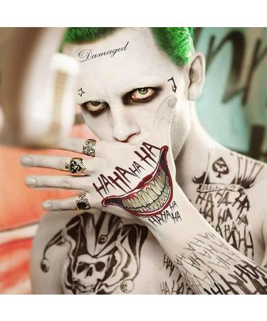 GOROMON The Joker Temporary Tattoos - Halloween Makeup Kit for Adults - 6 Sheets - Buy Online on GoSupps.com