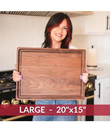 Buy Coconut Cutting Board Oil 8oz & Large Walnut Cutting Board 20x15 - Premium Quality for International Shipping - Buy Online on GoSupps.com