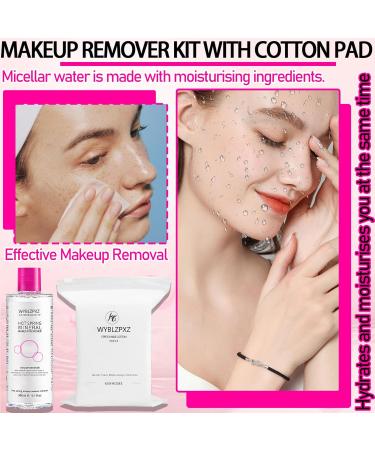 Buy Hydrating Facial Makeup Remover Kit - Gentle Oil-Free Cleaner for Normal to Sensitive Skin | Includes Cotton Pads | Premium Makeup Removal Set for Women - Ships Internationally - Buy Online on GoSupps.com