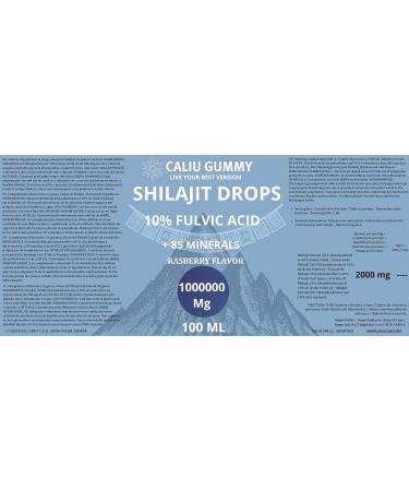 Shilajit Pure Oil | 10000ml 100000mg | +85 Minerals | Dietary Supplement Drops for Men | With Pure Himalayan Shilajit Resin | 10% Fulvic Acid | Raspberry | 50 Days High Potency - Buy Online on GoSupps.com