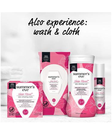 Summer's Eve Sheer Floral Freshening Spray 2 oz Size - Pack of 6 | pH Balanced | Dermatologist & Gynecologist Tested - Buy Online on GoSupps.com