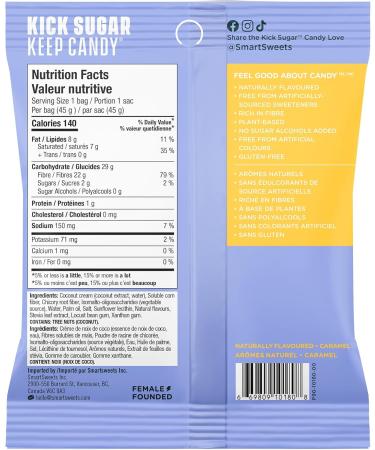 SmartSweets Soft Caramels 45 gram pouches (pack of 14) - Buy Online on GoSupps.com