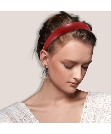 VOCOSTE Red Headbands for Women Leather Head Bands for Women's Hair - Buy Online on GoSupps.com