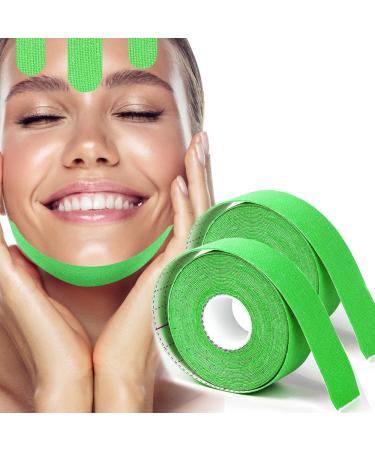 Akissos Facial Lifting Tape Facial Treatments & Masks - Forehead Wrinkle Patches Reusable - Face Patches for Wrinkles - Wrinkle Filler Makeup - Wrinkle Tape - Chest Wrinkles - Neck Tape - 2.5cm*5m