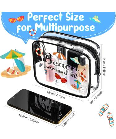 Clear Toiletry Bag 3 Pack - Waterproof Travel Makeup Cosmetic Bags for Men and Women - Carry On Bathroom Organizer for Beach Travel - Buy Online on GoSupps.com