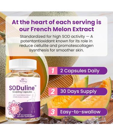 Anti Cellulite Supplement SODuline Sculpting Capsules with French Melon SOD & Phyto Beadlets Cellulite Reduces Cellulite Remover for Legs Skin Smoothing & Thighs Collagen Supplements 60 Caps 60 Count (Pack of 1) - Buy Online on GoSupps.com