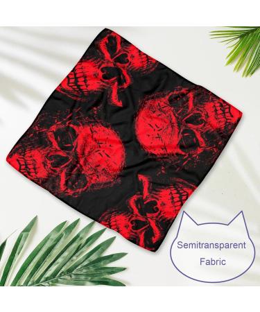 Dog Hooks with Red Skull Pattern | Triangular Cloth Bibs for Small Medium & Large Pets | 2-Piece Multi-Colored Set - Buy Online on GoSupps.com