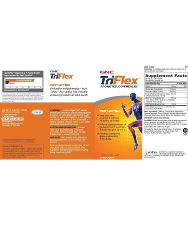 GNC TriFlex FastActing 240 Caplets - Joint Support Supplement - Buy Online on GoSupps.com