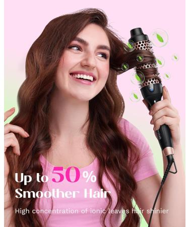 Wavytalk Pro Thermal Brush - 1.5 Inch Ionic Heated Round Brush for Smooth Blowouts & Natural Curls | Fast Heating Dual Voltage Rose Gold - Buy Online on GoSupps.com