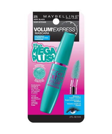 Maybelline New York Volume Express Mega Plush Waterproof Mascara Very Black 0.3 Fl Oz - Buy Online on GoSupps.com