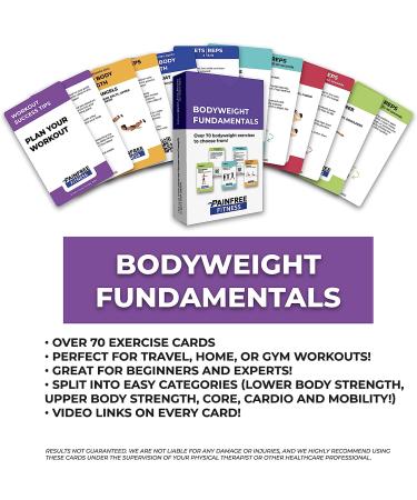 Bodyweight Exercise Flashcards - 70+ Cards for Home Workouts | Pain-Free Fitness - Buy Online on GoSupps.com