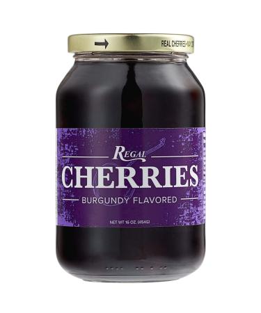 Regal 16 oz. Purple Maraschino Cherries with Stems