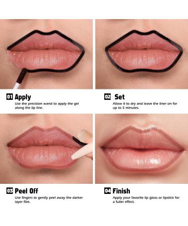 KIMUSE Peel Off Lip Liner Stain | Long Lasting Waterproof Lip Tint | Highly Pigmented Matte Finish Chocolate Color | International Shipping Available - Buy Online on GoSupps.com