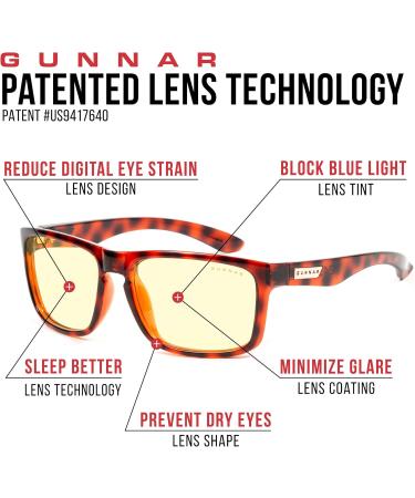 Gunnar Gaming Glasses - Intercept Tortoise Frame with Amber Lenses | Blue Light Filter & UV Protection - Buy Online on GoSupps.com