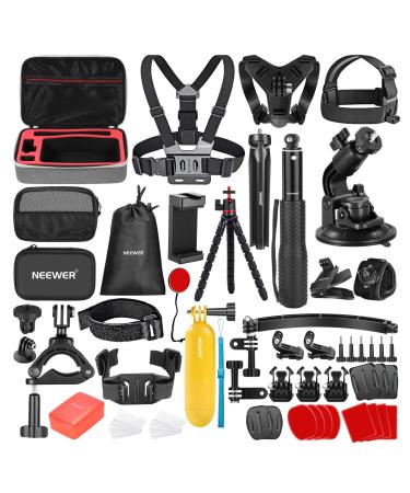NEEWER Pro Version 61 in 1 Action Camera Accessory Kit Compatible with GoPro Hero 11 10 9 8 7 6 5 4 GoPro Max GoPro Fusion Insta360 DJI Osmo Action Action 2 AKASO and More - Buy Online on GoSupps.com