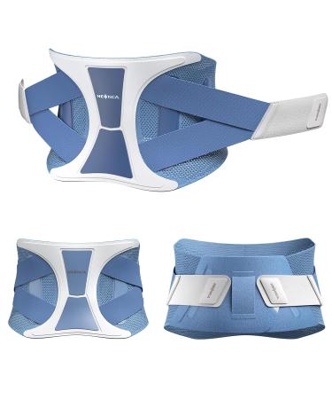 NEENCA Adjustable Back Support Brace - Lumbar Support Belt for Pain Relief Injuries & Sciatica - Heavy Lifting Waist Wrap X-Large Navy Blue - Buy Online on GoSupps.com