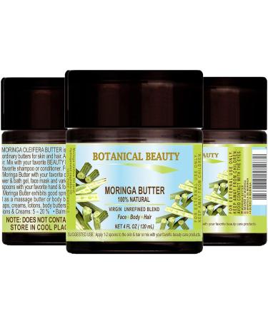 100% Natural Moringa Butter Oil - Virgin Unrefined Blend - 4 Fl.oz. / 120 ml - For Skin, Hair, and Nail Care - Buy Online on GoSupps.com