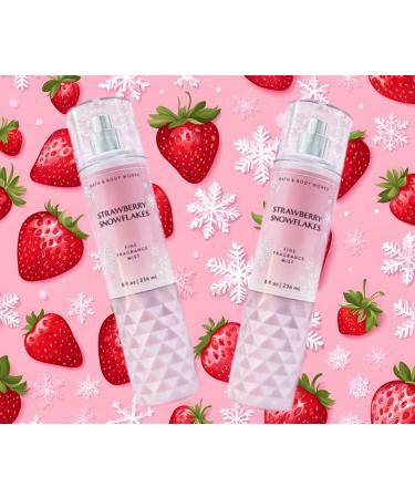 Bath & Body Works Strawberry Snowflakes Fine Fragrance Body Mist Gift Set 8 oz Pack Lot of 2 (Strawberry Snowflakes) 8 Fl Oz (Pack of 2) 16 Fl Oz - Buy Online on GoSupps.com