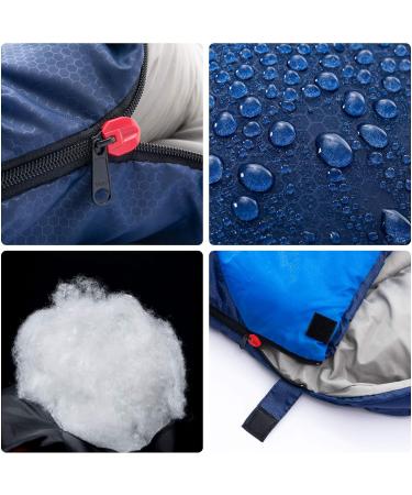 BISINNA 4 Season Backpacking Sleeping Bag with Pillow - Waterproof Lightweight Warm Washable for Adults Kids - Ideal for Camping Hiking Mountaineering - Blue (Right Zipper) - Buy Online on GoSupps.com