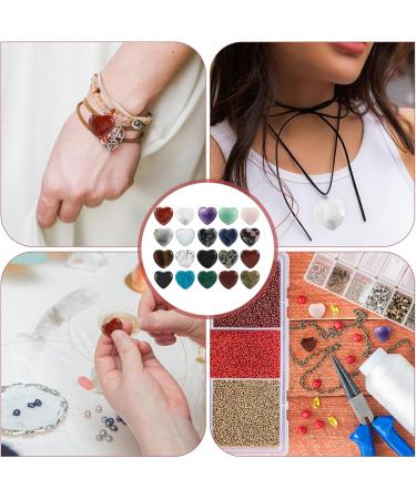 20PC Heart Crystal Gemstones Set - Natural Colorful Chakra Stones for Reiki & Energy Healing - Bulk Palm & Thumb Stones - Buy Online on GoSupps.com