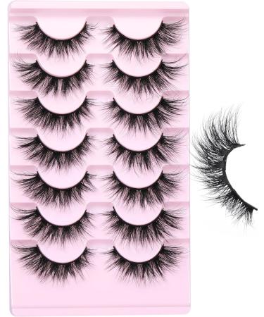 False Lashes Natural Look Wispy Lashes That Look Like Extensions Fluffy Cat Eye Lashes Lashes Fluffy D Curl Strip Fake Eyelashes Pack by Goddvenus Strip Lashes - Buy Online on GoSupps.com