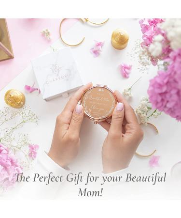 I Love You Mom Rose Gold Compact Mirror - Sentimental Birthday and Christmas Gifts for Mom from Daughter - Buy Online on GoSupps.com