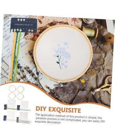 Exceart 4 Sets Cross-Engraving Image Hanging Embroidery Starter Kit - Punched Cross Kits for Adults & Kids - Complete Sewing & Punch Needle Packs - Buy Online on GoSupps.com