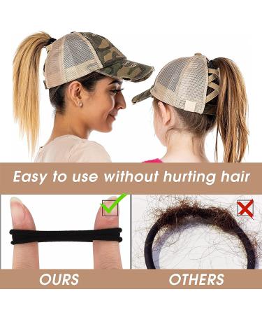 50PCS Black Cotton Seamless Hair Ties for Thick & Curly Hair - Buy Online on GoSupps.com