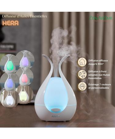 Zen'arme HERA Essential Oil Diffuser | Ultrasound Aromatherapy Humidifier | Modern Compact Design with LED Lighting - Quiet & Efficient - Buy Online on GoSupps.com