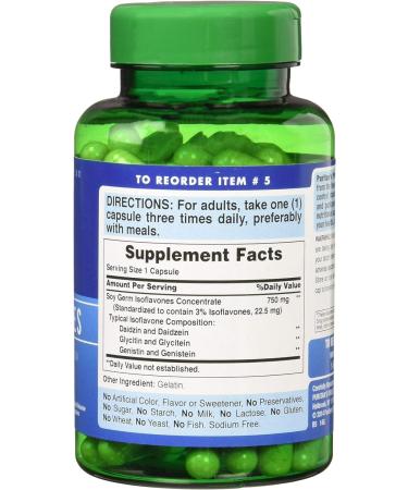 Puritan's Pride Non-GMO Soy Isoflavones 750mg - 120ct | Menopause Support for Hot Flashes - Buy Online on GoSupps.com