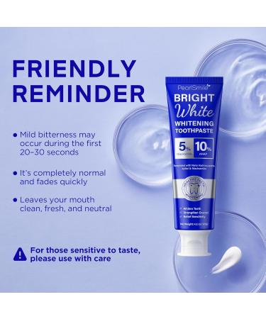 PearlSmile Niacinamide Hydroxyapatite Whitening Toothpaste 10% Nano Hydroxyapatite + 5% Niacinamide Strengthens Enamel Remineralizes Brightens Teeth Fluoride-Free Travel Size 4.2oz 4.2 Ounce (Pack of 1) - Buy Online on GoSupps.com